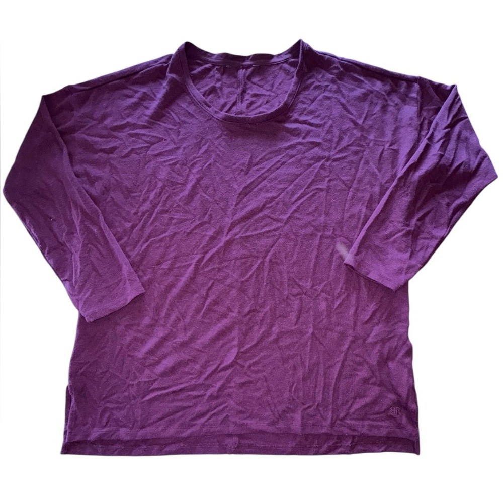 Banana Republic Purple Long Sleeve Crew Neck Top L
